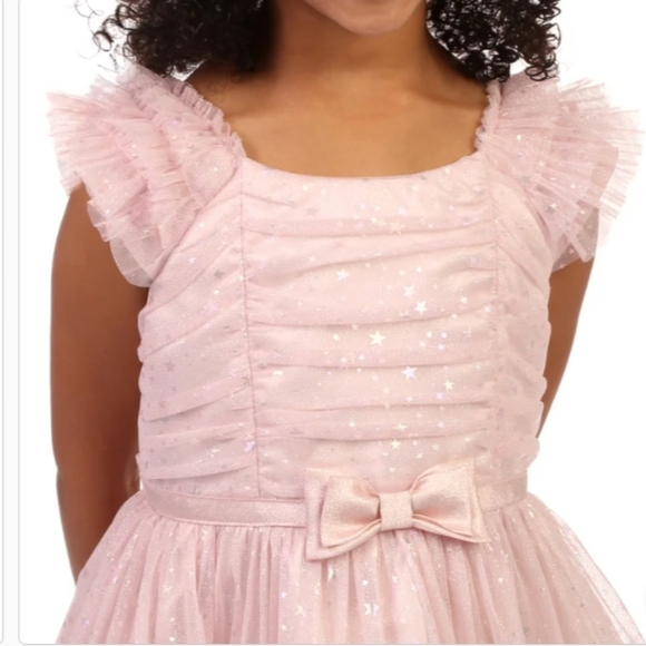 NWT Jona Michelle Girls Pink Tulle Dress with Bolero - Picture 7 of 8
